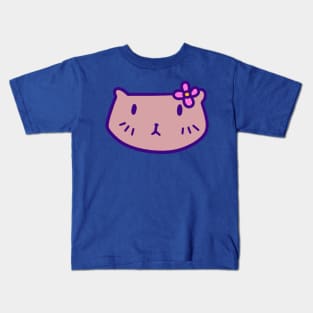 Flower Squirrel Face Kids T-Shirt